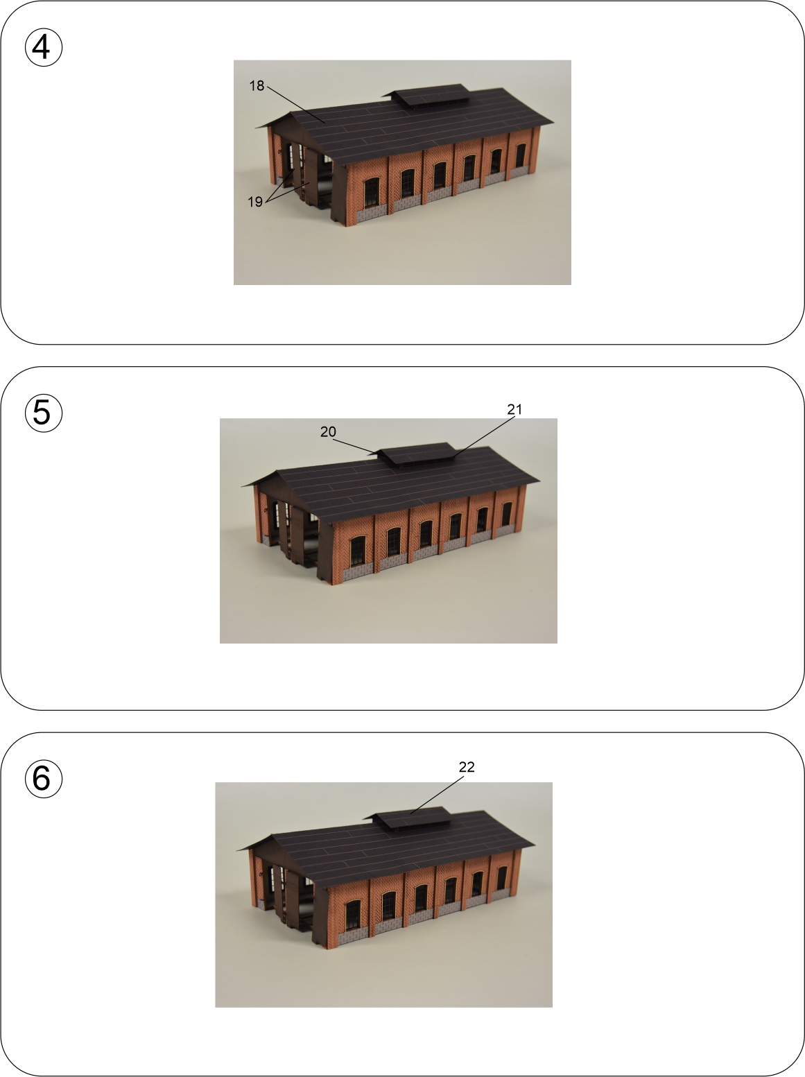Bedienungsanleitung-129-N60105-N Zweiständiger Backstein-Lokschuppen